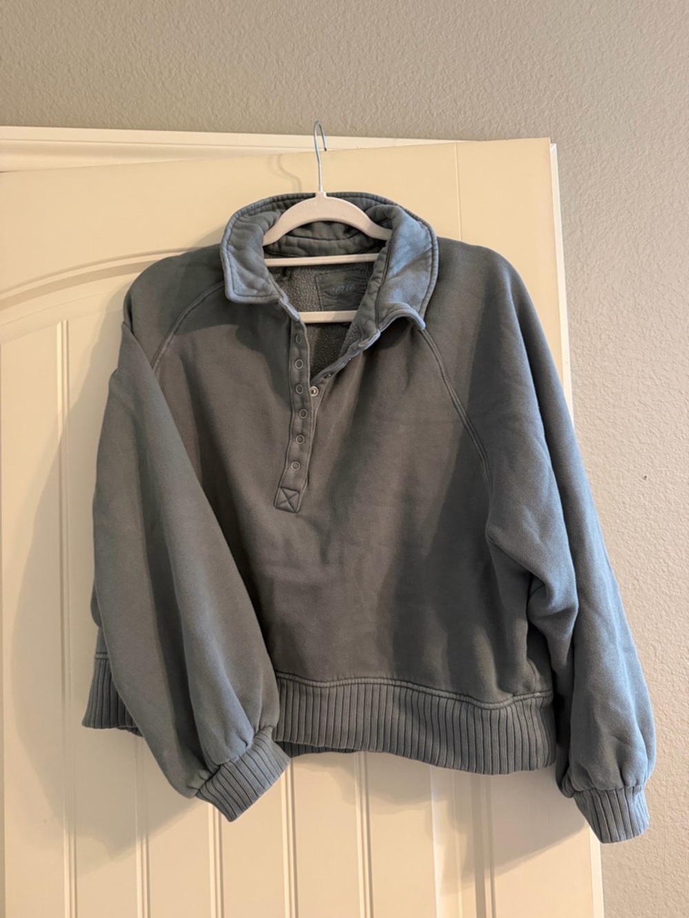 Aerie Snap-Placket Pullover Sweatshirt